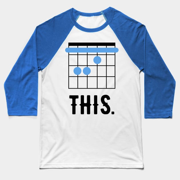 F chord Joke Baseball T-Shirt by Mey Designs